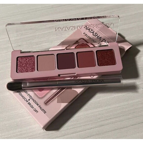Natasha Denona Mini Crush Eyeshadow Palette Valentines Exclusive Brush Authentic - Picture 11 of 13